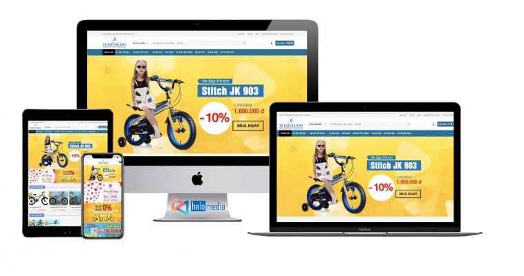 Thiết kế website SHOP Bán xe đạp Online chuẩn seo